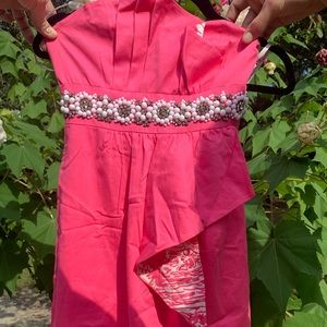 Lilly Pulitzer Mini, Strapless dress. Size 00.